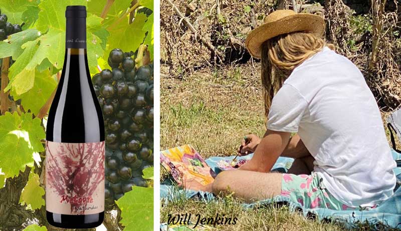 Etiquettes Naturides, avec une reduction de lies de vin